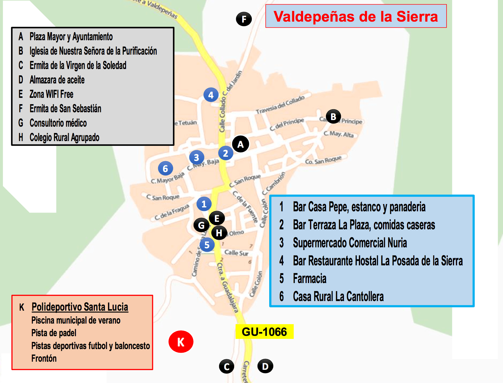 Mapa Valdepeñas de la Sierra